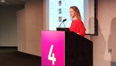 Tatiana Kolesnikova presenting a talk