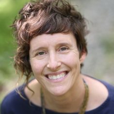 Melissa smiling up at the camera!