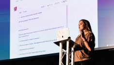 bethany sonefeld talking at design systems london