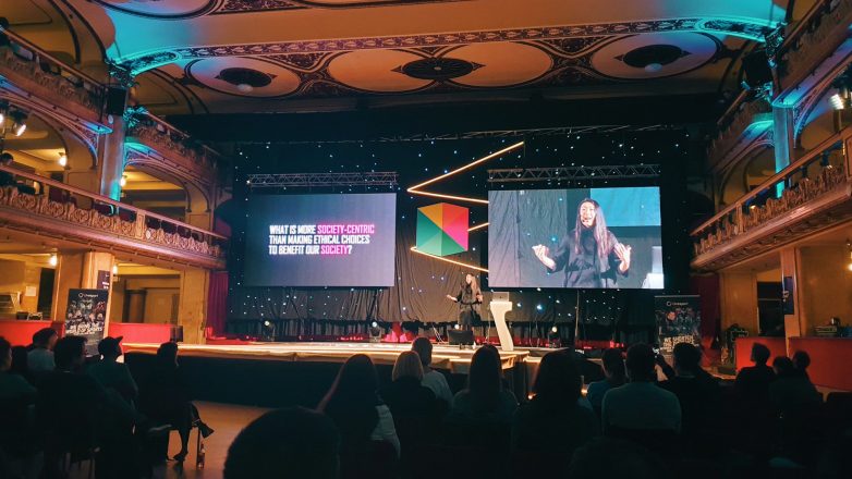 Kat Zhou speaking at Webexpo