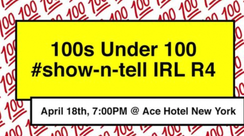 100s under 100 flyer for speaker series