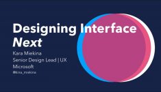 Cover depicting title: Designing Interface Next