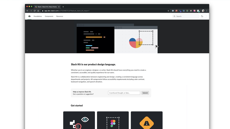 Screenshot of the Slack Kit design system