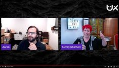 Meetup host Aaron and guest speaker Torrey are side-by-side in virtual meetup screen