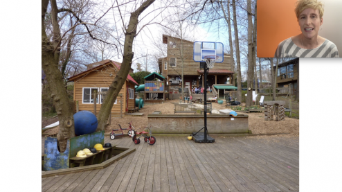 Preschool playground in Durham, North Carolina