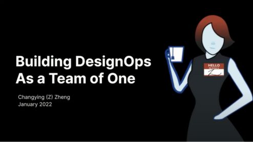 Cover for talk: Building DesignOps As A Team Of One