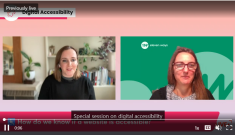Marie Dubost interviewing Regine Lambrecht about digital accessibility