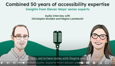 Combined 50 years of accessibility expertise: audio interview with Christophe Strobbe and Régine Lambrecht
