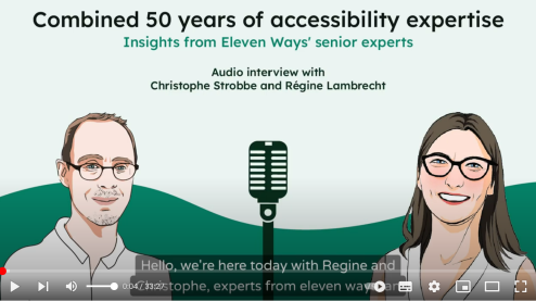 Combined 50 years of accessibility expertise: audio interview with Christophe Strobbe and Régine Lambrecht